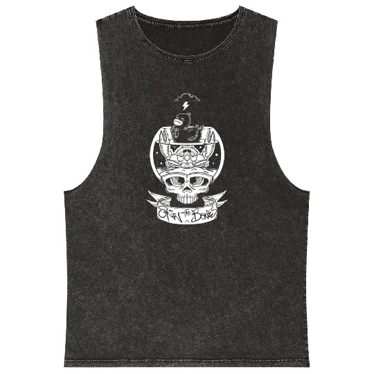 Skull Bowl Duck Crab Skin And Bones Mineral Wash Tank Tops