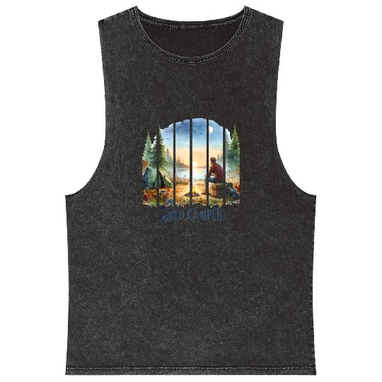 Camping Alone Solo Camper Mineral Wash Tank Tops