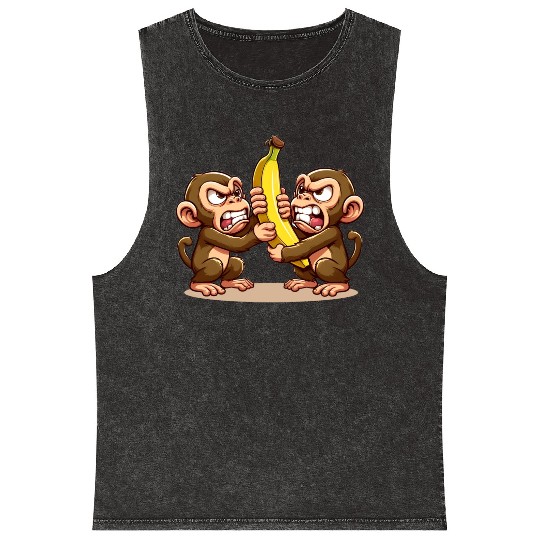 Monkey Banana Brawl Mineral Wash Tank Tops