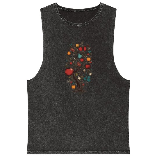 Apple tree Mineral Wash Tank Tops
