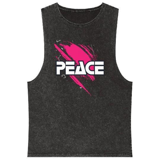 "Serenity Reigns: Peaceful Harmony" Mineral Wash Tank Tops