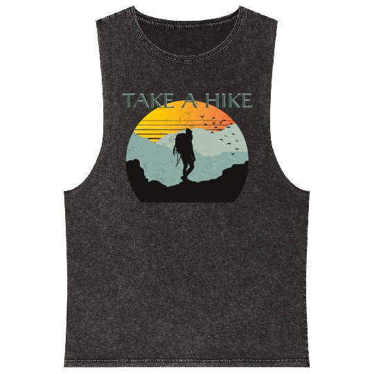 TAKE A HIKE Mineral Wash Tank Tops