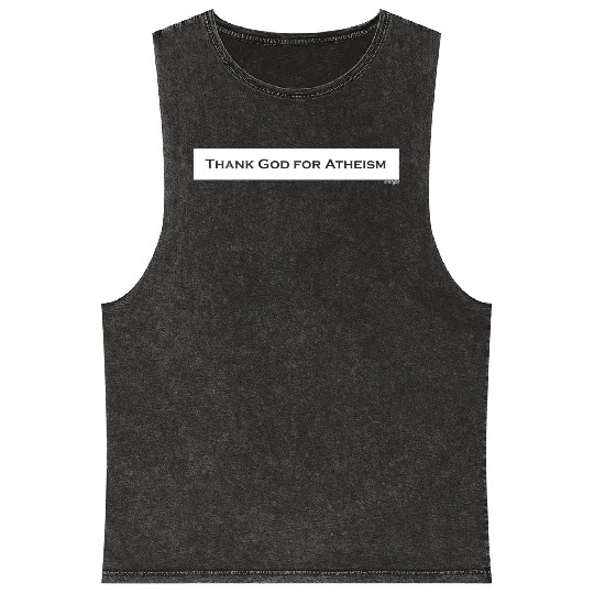 Thank God For Atheism Mineral Wash Tank Tops