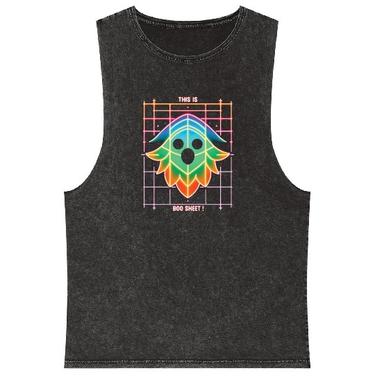 THIS IS BOO SHEET!, neon colors Mineral Wash Tank Tops