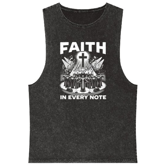 Gospel Music Religious Bible Scripture Christian Mineral Wash Tank Tops