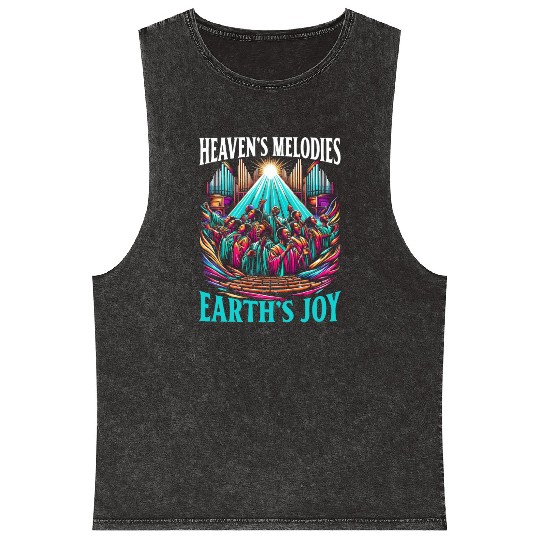 Gospel Music Religious Bible Scripture Christian Mineral Wash Tank Tops