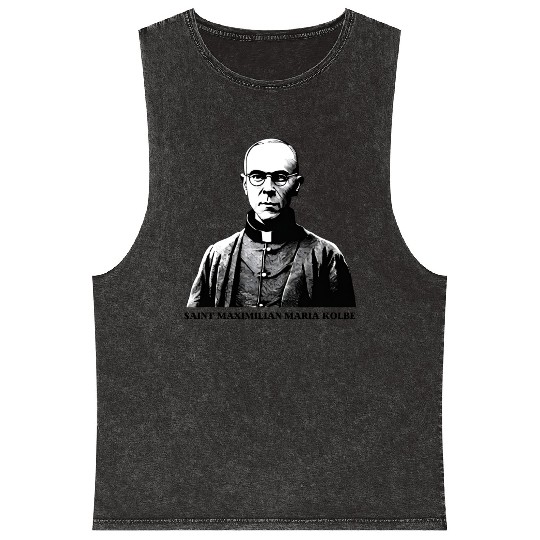 Saint Maximilian Maria Kolbe Mineral Wash Tank Tops
