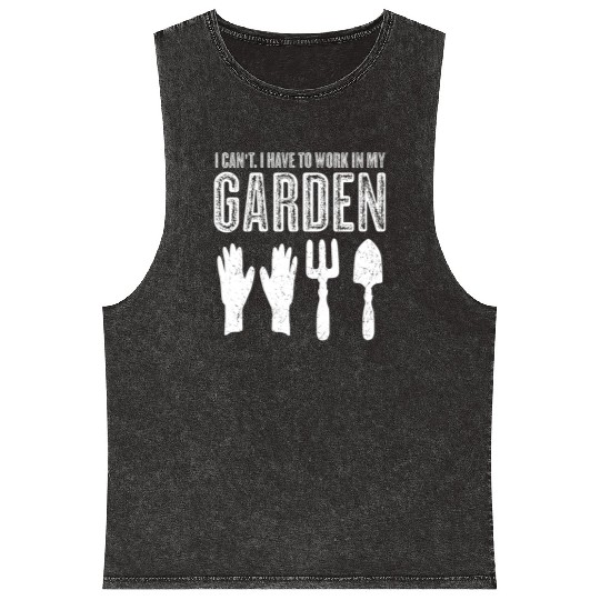 Garden Gardener Gardening Mineral Wash Tank Tops