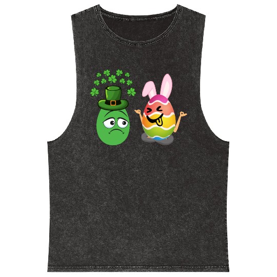 Easter Meets St. Patrick's A Festive Holiday Fusio Mineral Wash Tank Tops
