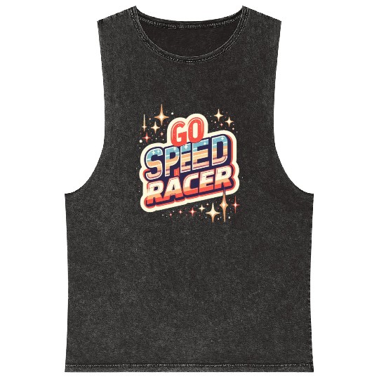Go speed racer Mineral Wash Tank Tops