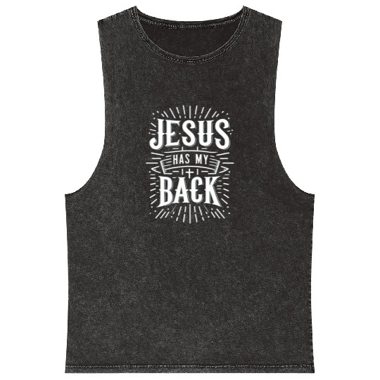 Jesus Has My Back 31 Mineral Wash Tank Tops