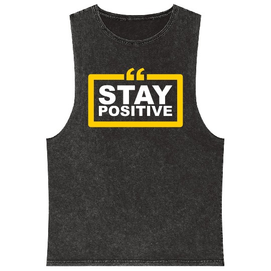 Stay Positive Mineral Wash Tank Tops