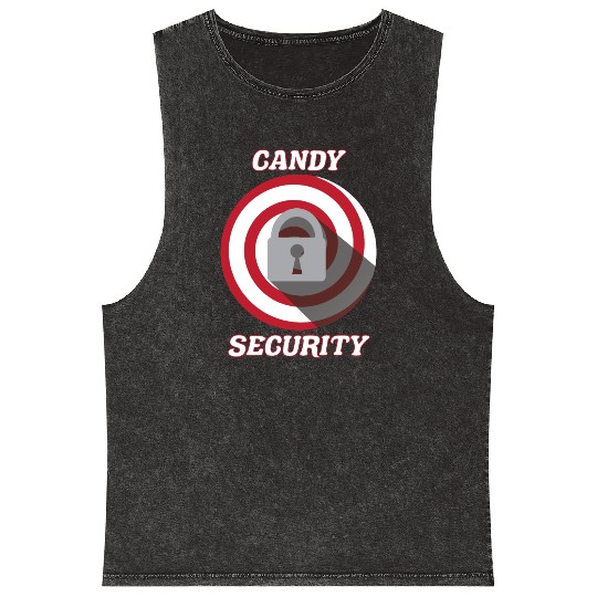 Candy Security Kids Parents Matching Birthday Mineral Wash Tank Tops