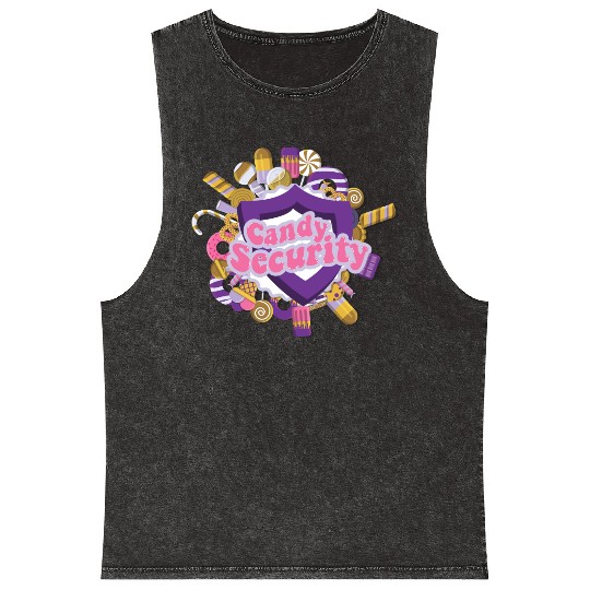 Candy Security Kids Parents Matching Birthday Mineral Wash Tank Tops