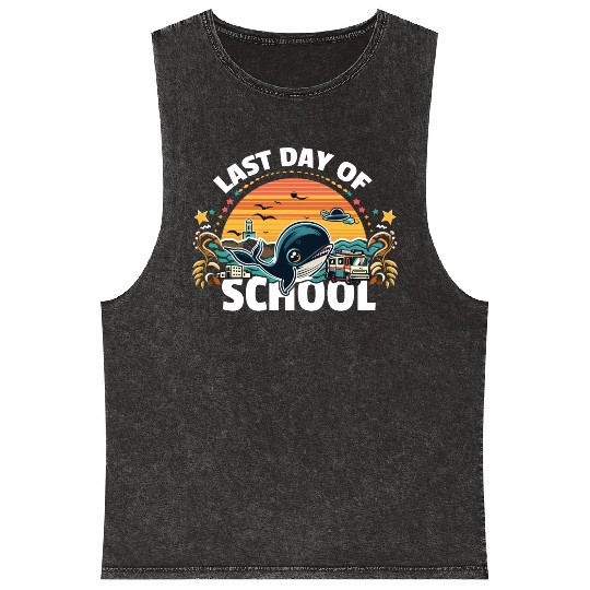 Last Day Of School Teacher Student Mineral Wash Tank Tops