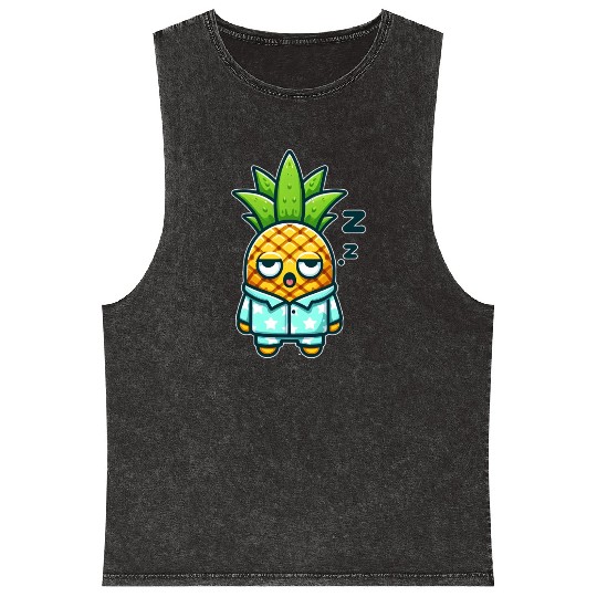Pineapple Bedtime Mineral Wash Tank Tops