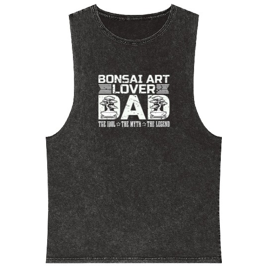 Bonsai Art Lover Dad The Idol The Mini Tree Lover Mineral Wash Tank Tops
