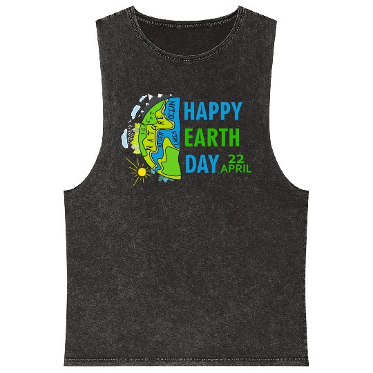 happy earth day april 22 Mineral Wash Tank Tops