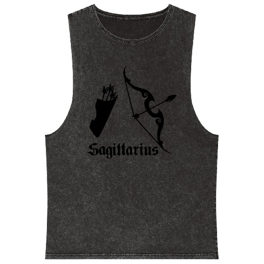 Sagittarius bow and arrow Mineral Wash Tank Tops