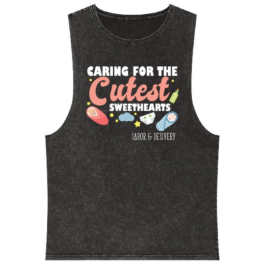 Caring For Cutest Sweethearts NICU Labor And Mineral Wash Tank Tops