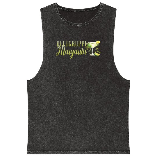 Blutgruppe Margarita Tequila Stag Party Mineral Wash Tank Tops