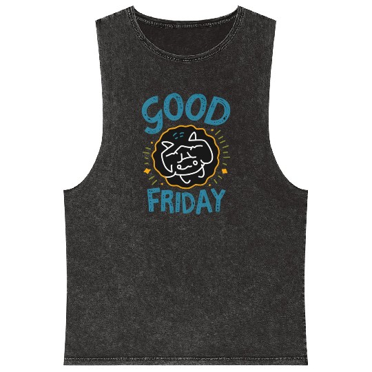 Good Friday Brings peaceful World. Mineral Wash Tank Tops
