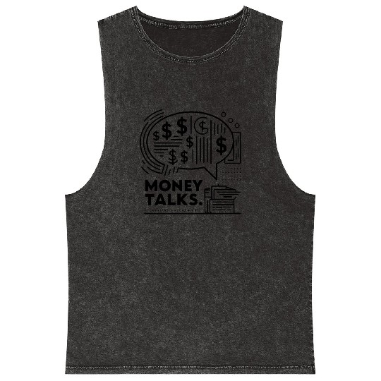 money talks funny accountant bookkeepers gift Mineral Wash Tank Tops