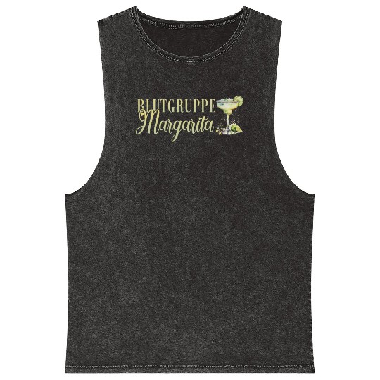Blutgruppe Margarita Tequila Stag Party Mineral Wash Tank Tops