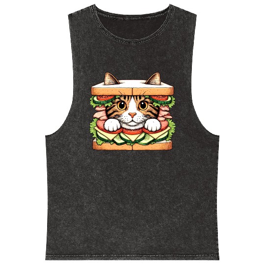 Sandwich Kitty Mineral Wash Tank Tops