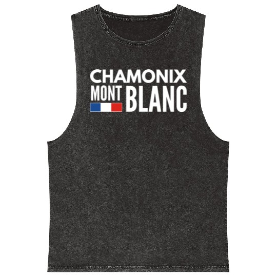 Mont blanc chamonix french alps Alien on snowboard Mineral Wash Tank Tops