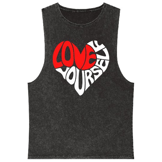Self-Love Mineral Wash Tank Tops - Embrace Yourself