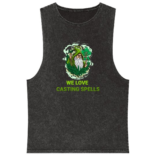 We Love Casting Spells Shadow Wizard Money Gang Mineral Wash Tank Tops