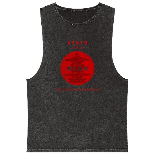 Kyoto Japan Old Capital Vintage Mineral Wash Tank Tops