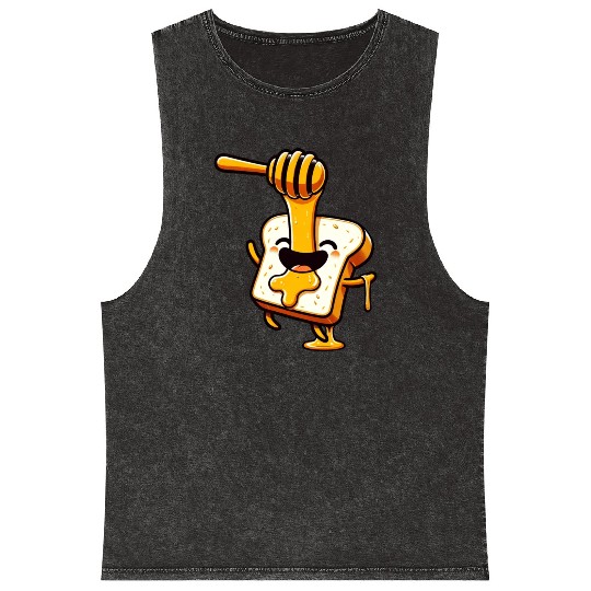 Toast with Honey Beekeeper Bee Honey Mineral Wash Tank Tops