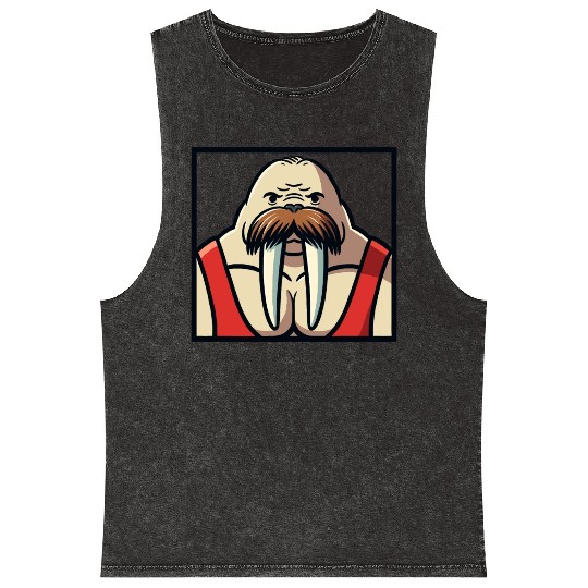 Walrus Wrestler Mineral Wash Tank Tops