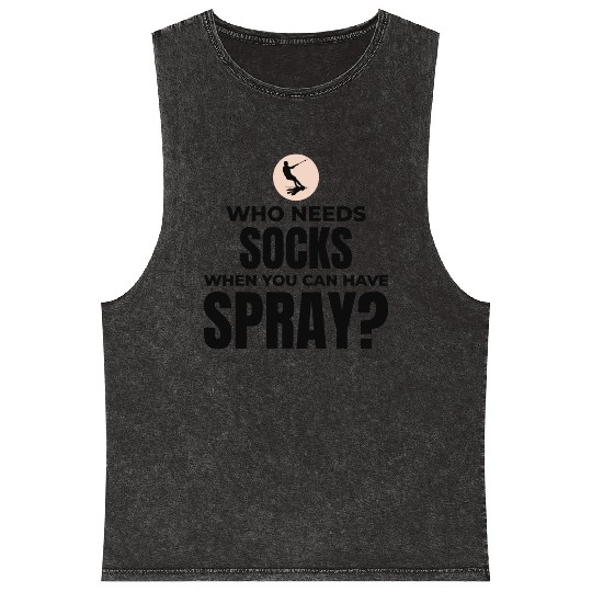 Barefoot Water Skiing Extreme Sports Barefooting Mineral Wash Tank Tops