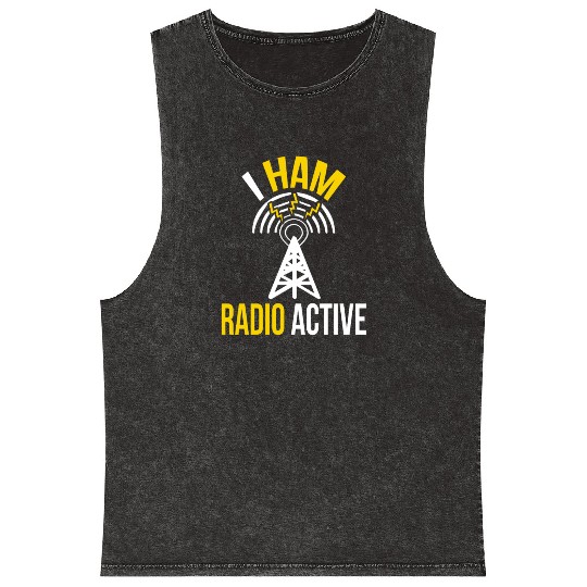 Amateur Radio Active Funny Ham Radio Mineral Wash Tank Tops