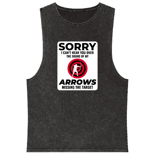 Archery Targets Archer Bullseye Shooting Sport Mineral Wash Tank Tops