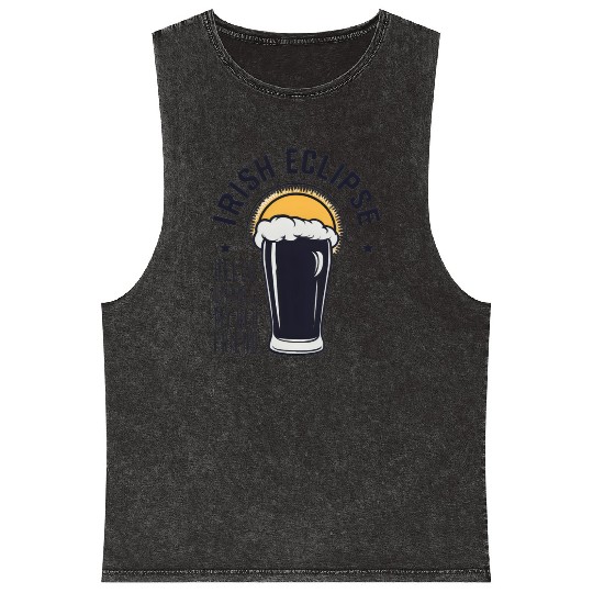 Irish Solar Eclipse - Hello Darkness My Old Friend Mineral Wash Tank Tops