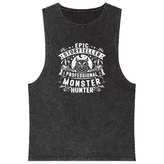 Epic Storyteller Professional Monster Hunter Mineral Wash Tank Tops