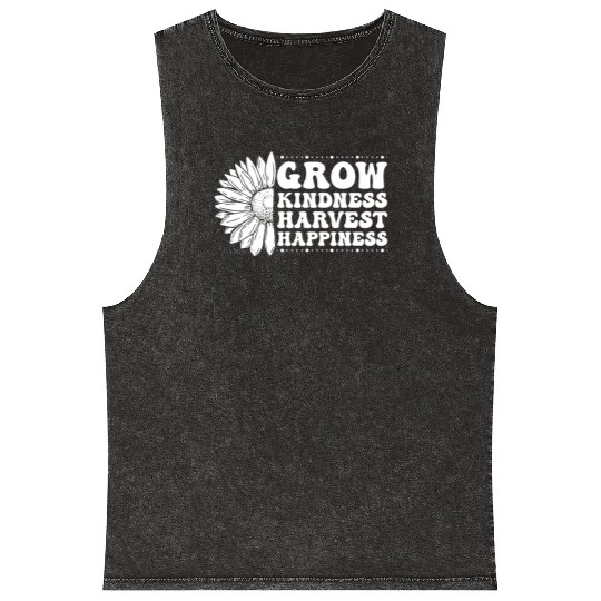 Grow Kindness Harvest Happiness Mineral Wash Tank Tops