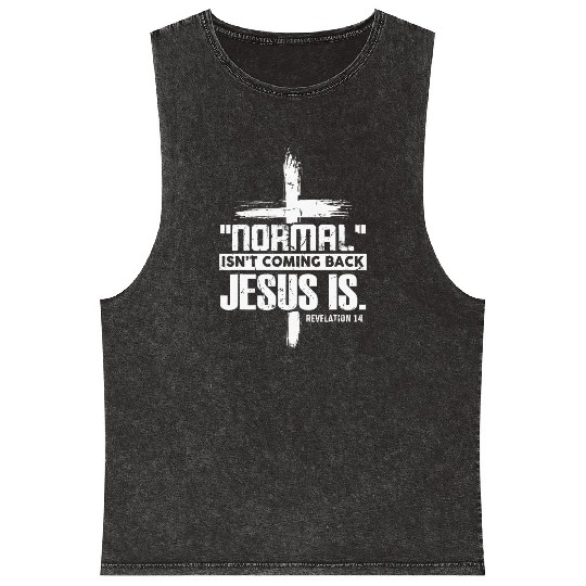 Cross Faith Normal Isn't Coming Back Mineral Wash Tank Tops