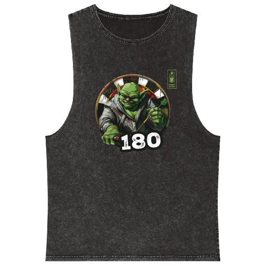 Darts 180 Green Game Champ Dart - Dart Team Mineral Wash Tank Tops