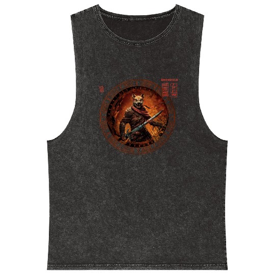 Boardgame Mineral Wash Tank Tops, Game Angry Fossa Renegade