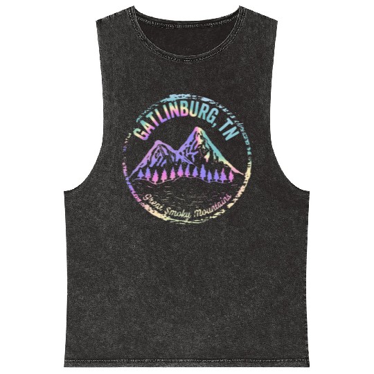 Gatlinburg Tennessee Great Smoky Mountain Souvenir Mineral Wash Tank Tops