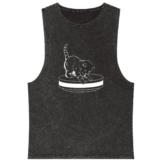 Cute Cat Robot Vacuum Cleaner Mineral Wash Tank Tops