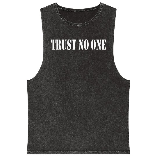 Trust No One Trust No One No One Keine Sau Solo Mineral Wash Tank Tops