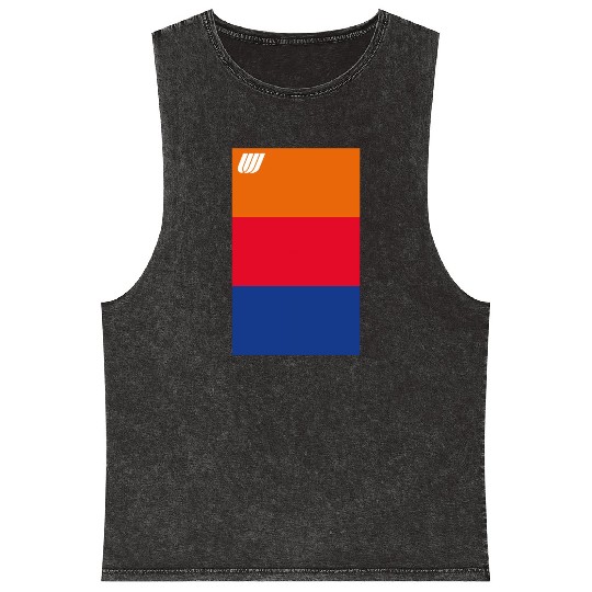 United Airlines Abstract Mineral Wash Tank Tops