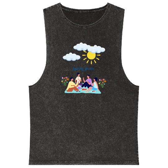Spring picnic 1 Mineral Wash Tank Tops