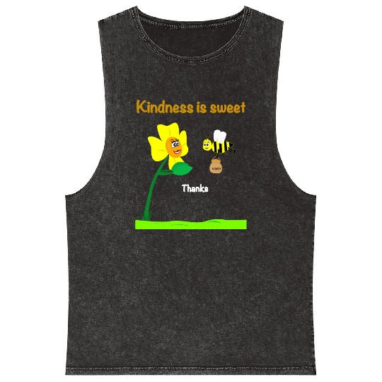 Kindness is sweet Mineral Wash Tank Tops